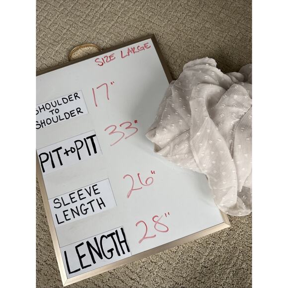 Lovestitch Top Womens Size Large Beige Celeste Chiffon Tie Front Top - Picture 12 of 12